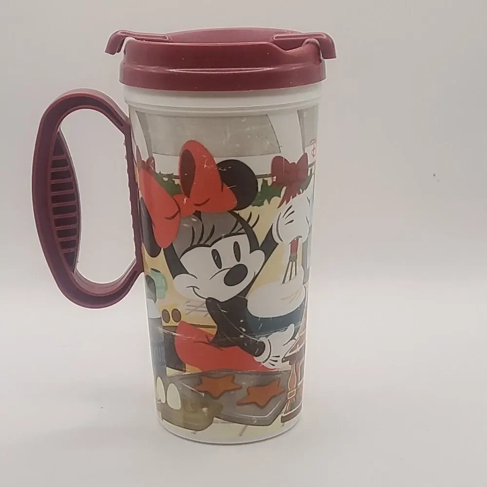 Disney Parks Whirley Drink Works! Mickey Mouse Plastic Drink Mug Cup Christmas